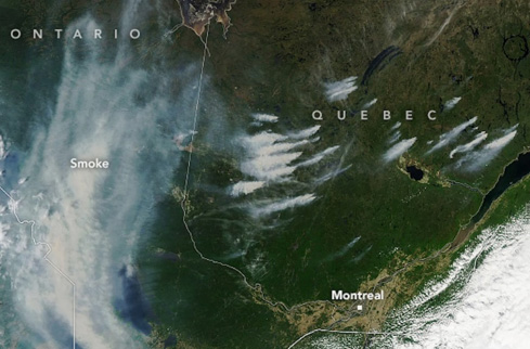 Smoke from wildfires in Quebec June 3 2023