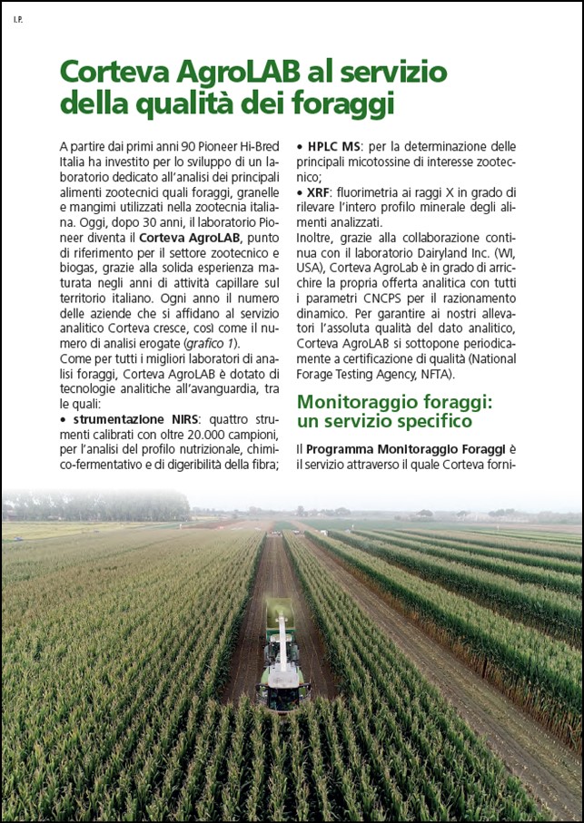 Anteprima dell'articolo integrale sul monitoraggio dei trinciati 2021