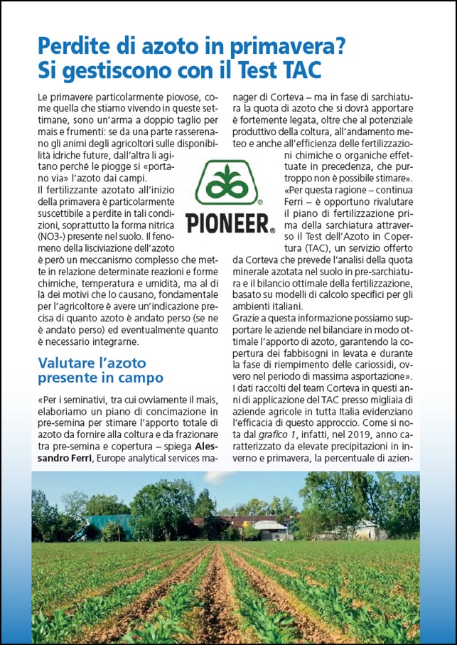 Anteprima dell'articolo sul Test dell'Azoto in Copertura