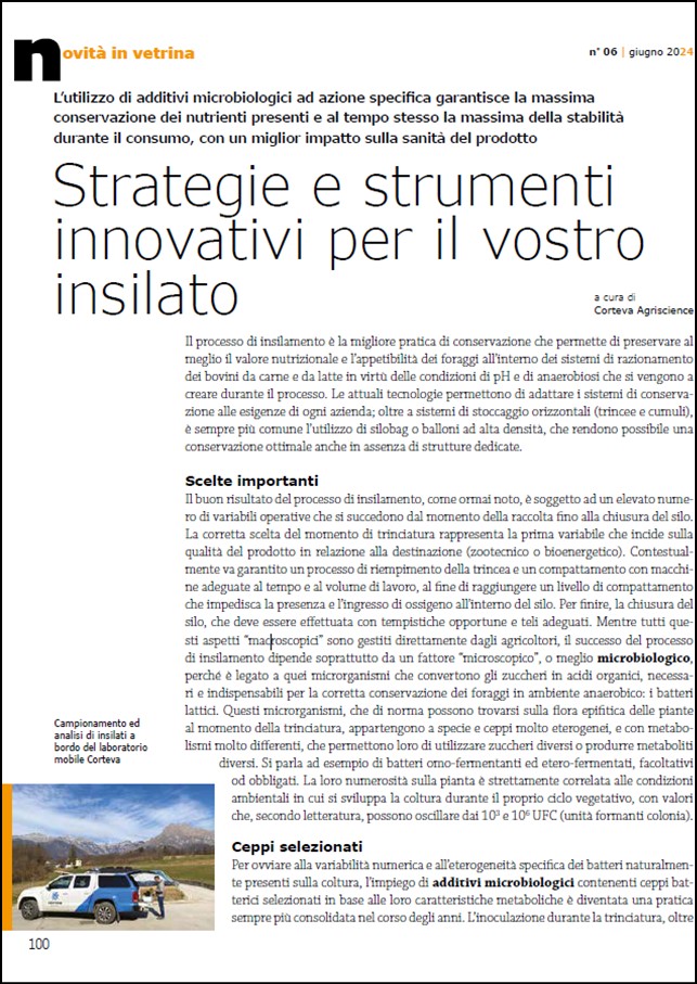 Anteprima dell'articolo sul laboratorio microbiologico per gli insilati