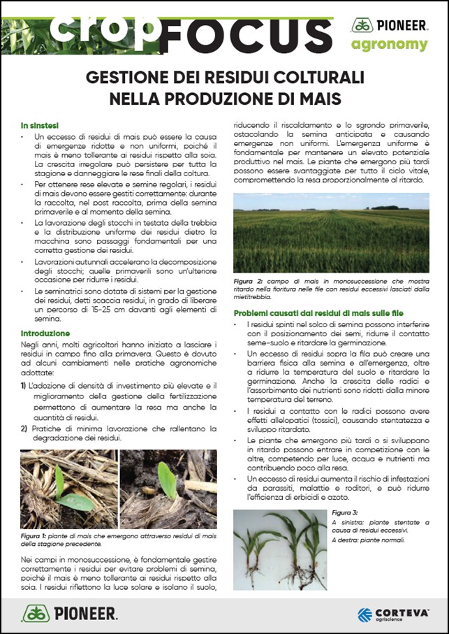 Immagine di anteprima dell'articolo sulla gestione dei residui colturali