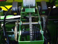 chains and sprockets on planter