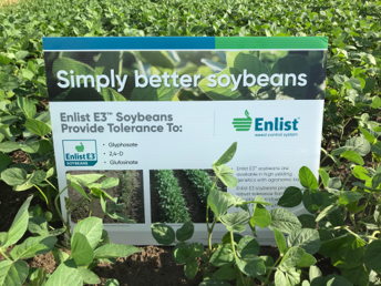 enlist weed control system field sign