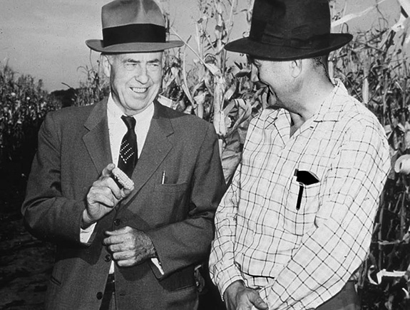 Henry A Wallace - left and Raymond Baker - right Henry A Wallace - left and Raymond Baker - right