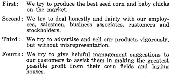 The four points of The Long Look from Pioneer as originally written by James Wallace and Nelson Urban in 1952 The four points of The Long Look from Pioneer as originally written by James Wallace and Nelson Urban in 1952