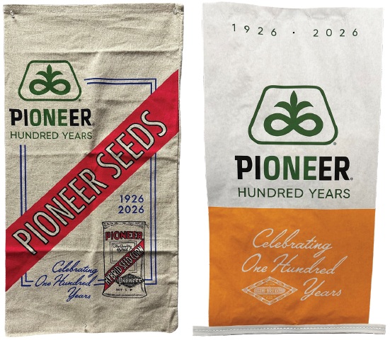 100th anniversary Pioneer commemorative seed corn bags