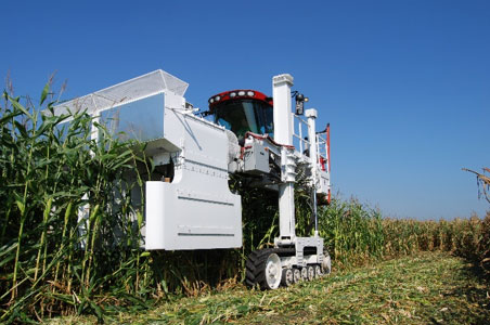 Corteva Agriscience Boreas wind machine creates winds that can exceed 100 miles per hour to test for standability in corn hybrids