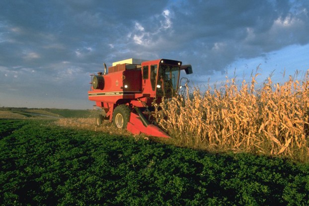 International Harvester axial-flow rotary combine introduced in the late 1970s