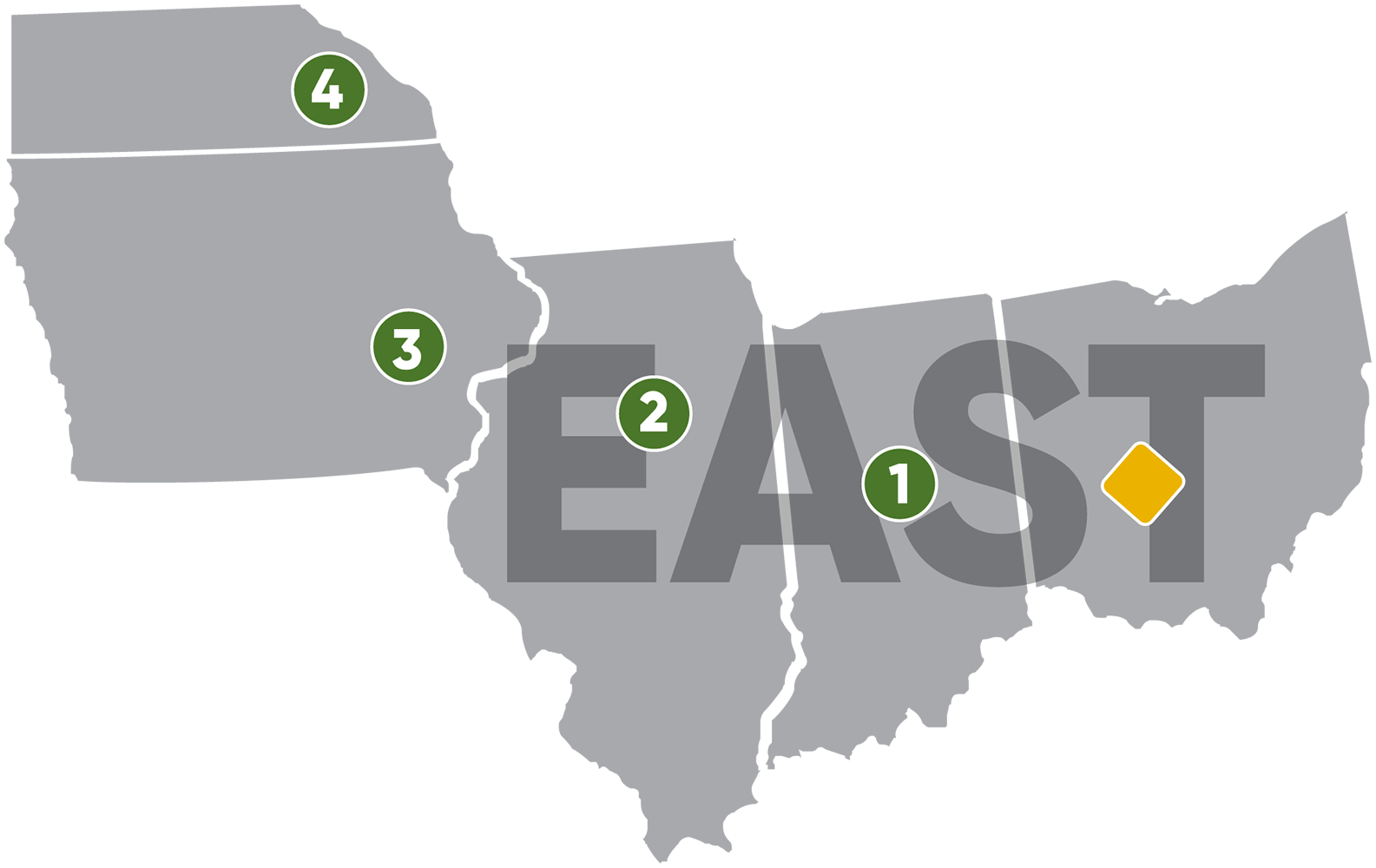 States that are part of the Eastern Route - Pro Farmer Crop Tour