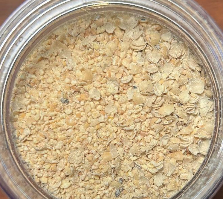 Mean particle size - 1023 micrometer - full-fat soybean meal sample Mean particle size - 1023 micrometer - full-fat soybean meal sample