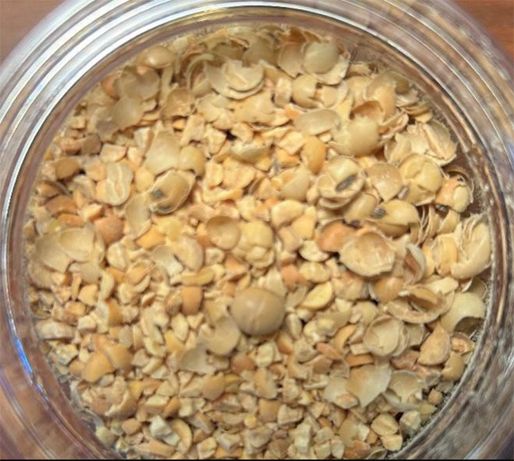 Mean particle size - 2077 micrometer - full-fat soybean meal sample Mean particle size - 2077 micrometer - full-fat soybean meal sample