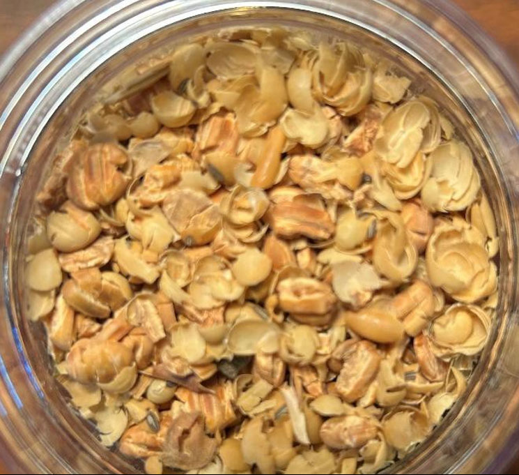 Mean particle size - 3340 micrometer - full-fat soybean meal sample Mean particle size - 3340 micrometer - full-fat soybean meal sample