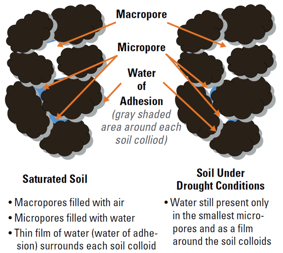 Illustration - Characteristics of water in soil.