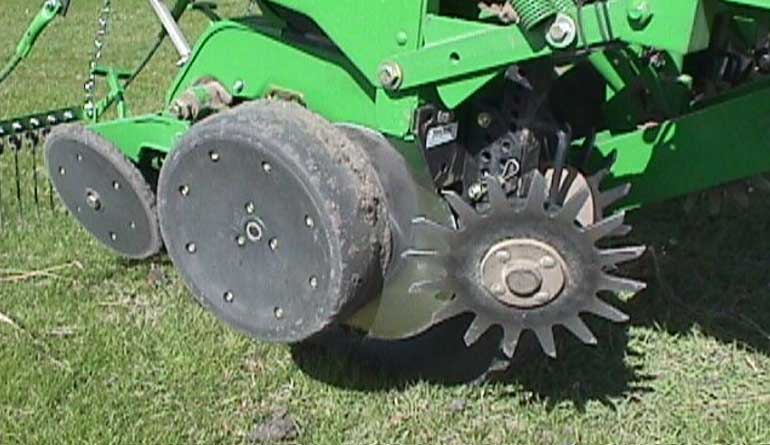Photo - Field equipment - planter wheel closeup