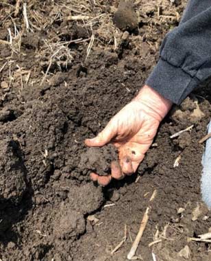 Excessive soil moisture conditions not ideal for tillage.