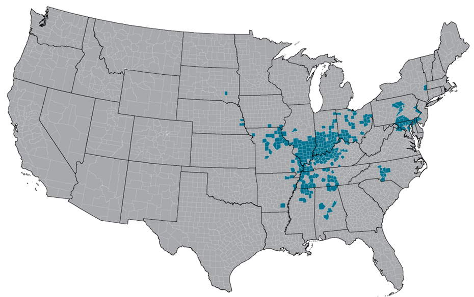 Map - Eastern U.S. GEM zones