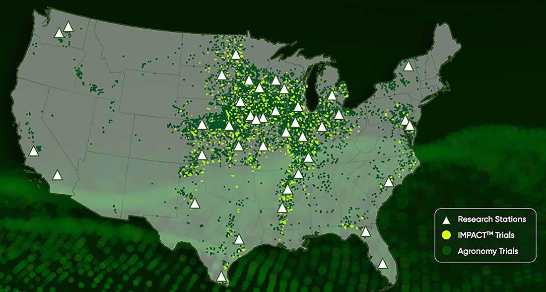 Pioneer research stations - U.S. map