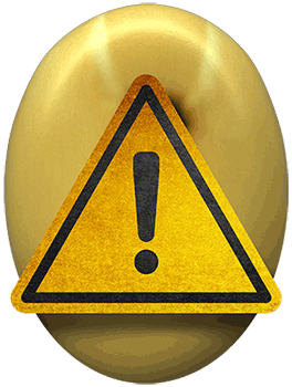 Caution sign - soybean seed